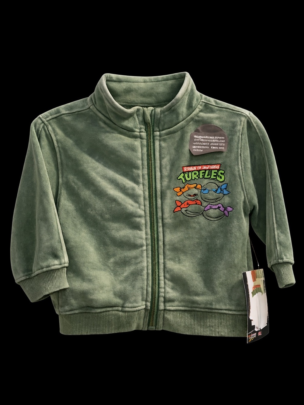Toddler TMNT Zip‑Up Sweater – Size 12M